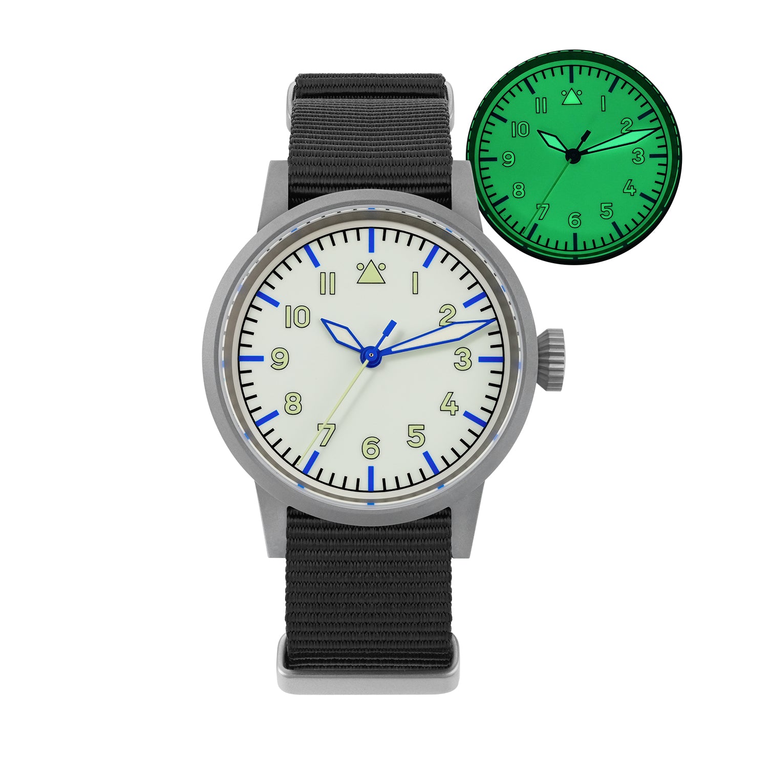 ナツコミルフィX10 Militado 37mm Sapphire Crystal Retro Flieger Pilot Watch ML10 V2