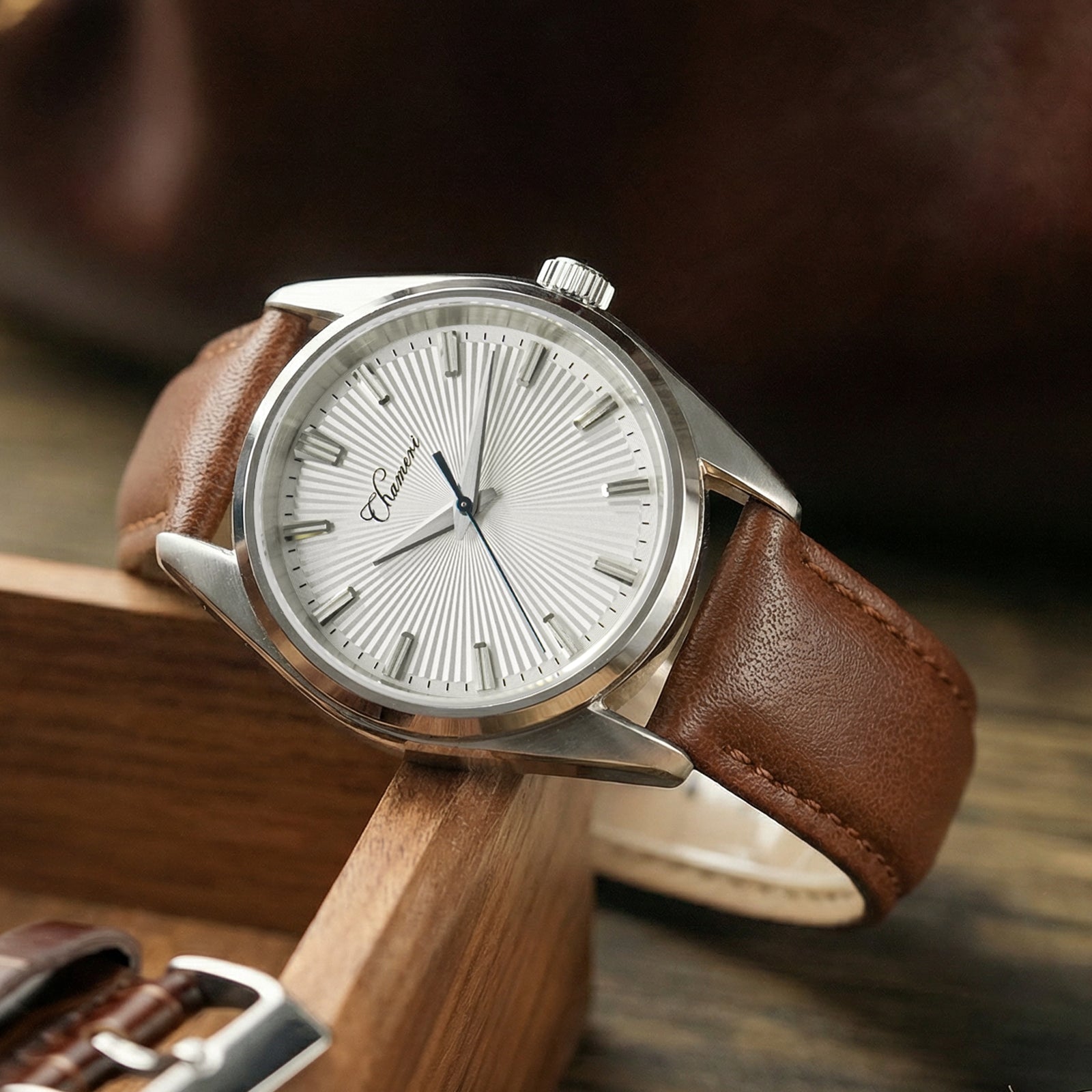 Chameri 40mm VH31 Quartz Sweep Second Watch GS05 – Cronos Watch Store