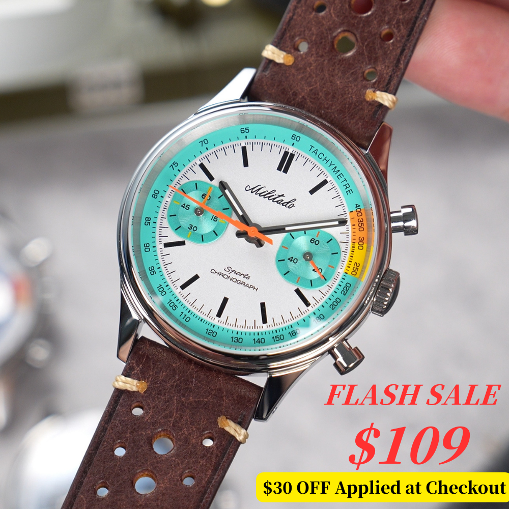 Militado Miyota 6S21 Chronograph Watch 40mm Men Watch ML23