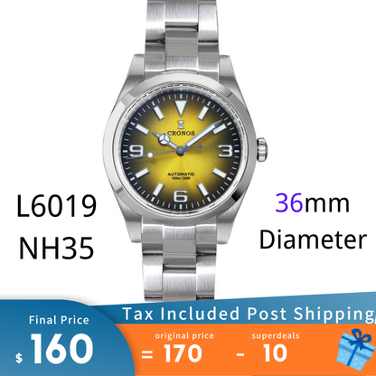 Cronos 36mm Explore NH35 Automatic Watch L6019