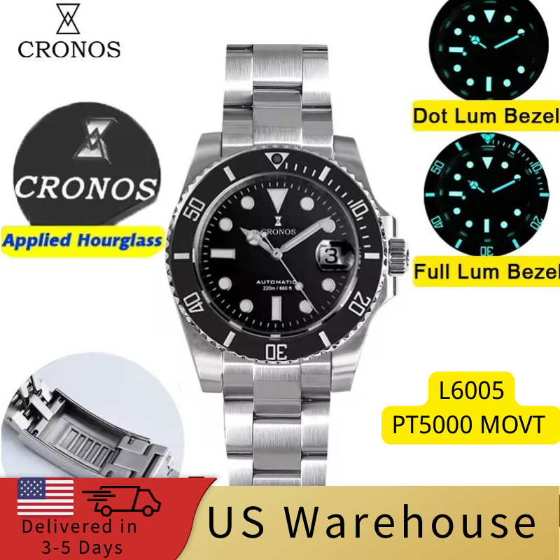 ★★US Warehouse★★Cronos PT5000 Sub Diver Watch L6005