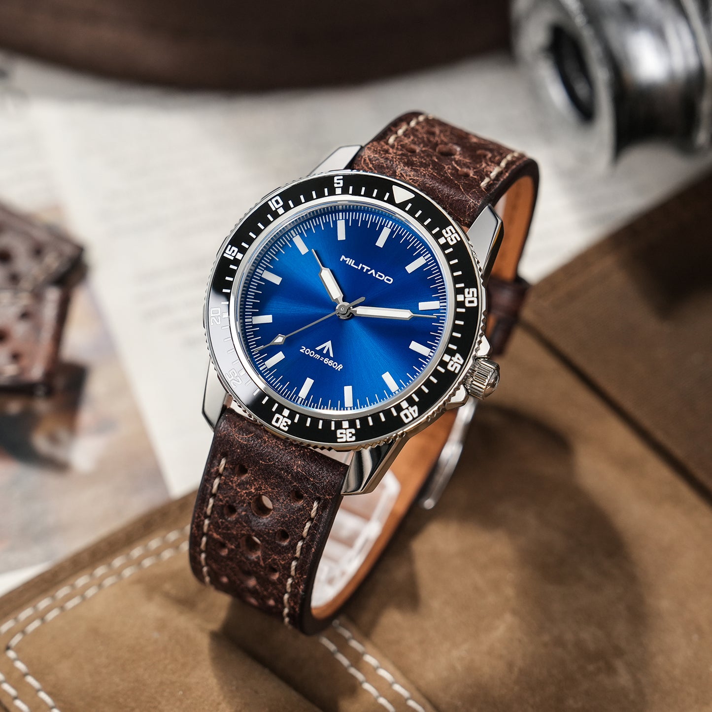 Militado 39.5mm Men Watch VH31 Sweeping Movt ML25