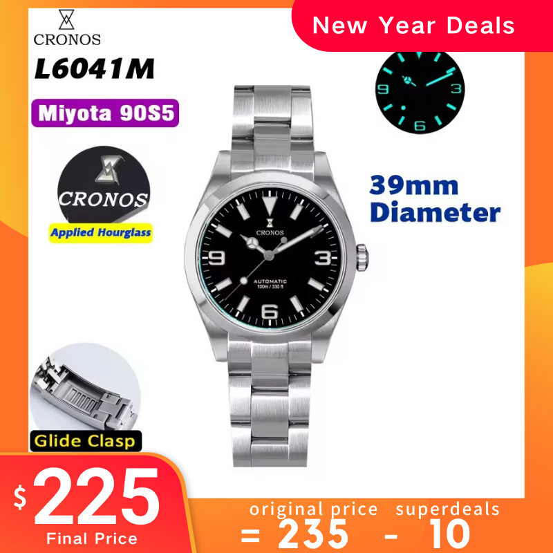 Cronos 39mm EX Miyota 90S5 / PT5000 Dive Watch L6041