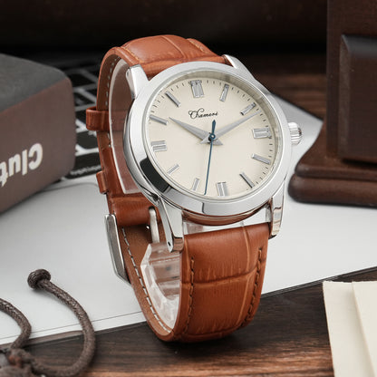 Chameri 37mm VH31 Sweep Second Quartz Watch GS03