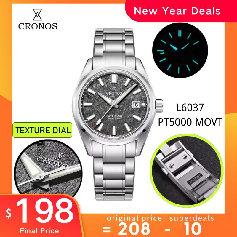 Cronos Men Watch 39mm Automatic Watches L6037M