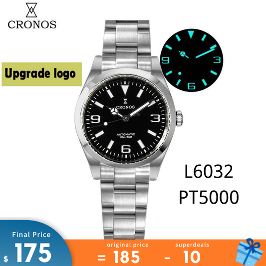 Cronos 36mm Explore PT5000 Automatic Watch L6032