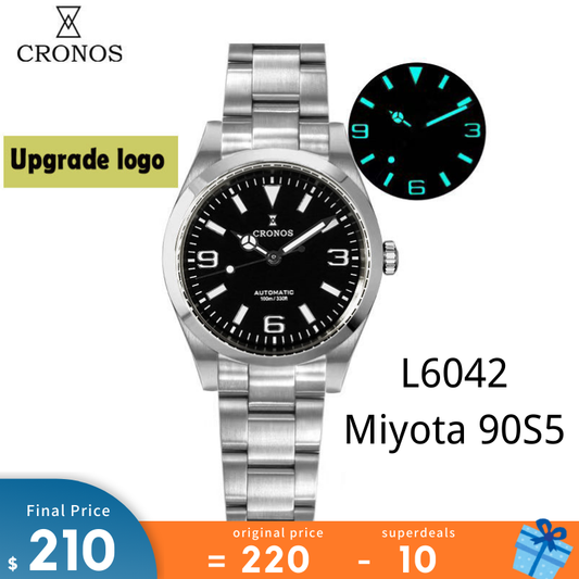 Cronos 36mm Explore Miyota 90S5 Automatic Watch L6042