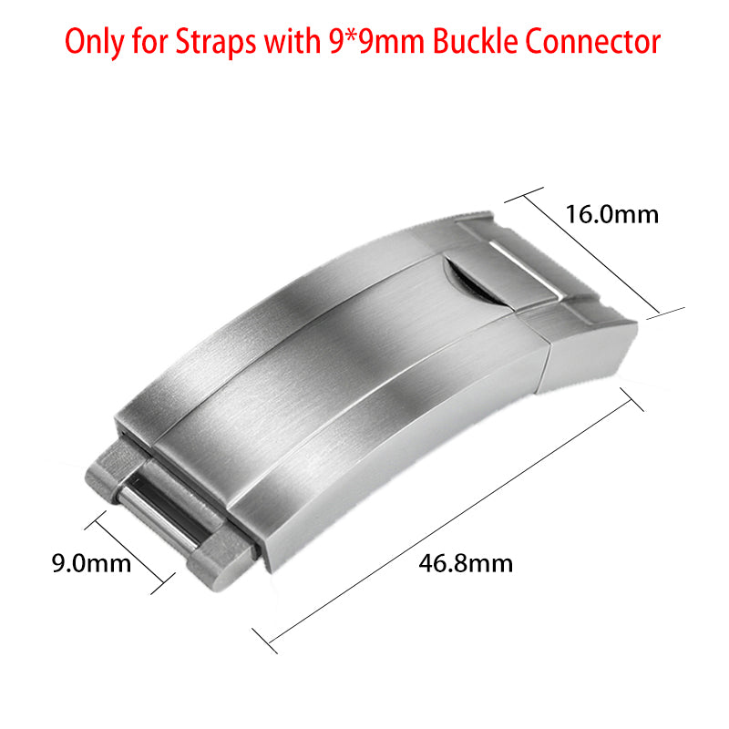 Adjustable Stainless Steel Watchband Buckle Solid Brushed Mid polised clasp
