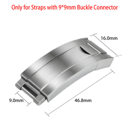 Adjustable Stainless Steel Watchband Buckle Solid Brushed Mid polised clasp