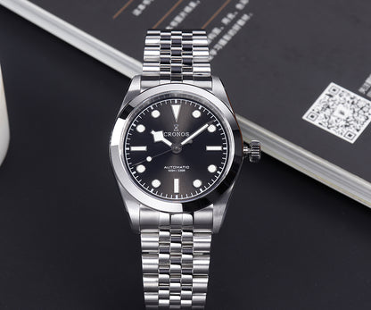 Cronos 39.5mm Snowflake Automatic PT5004 Miyota9015 Men Watch L6055 L6056