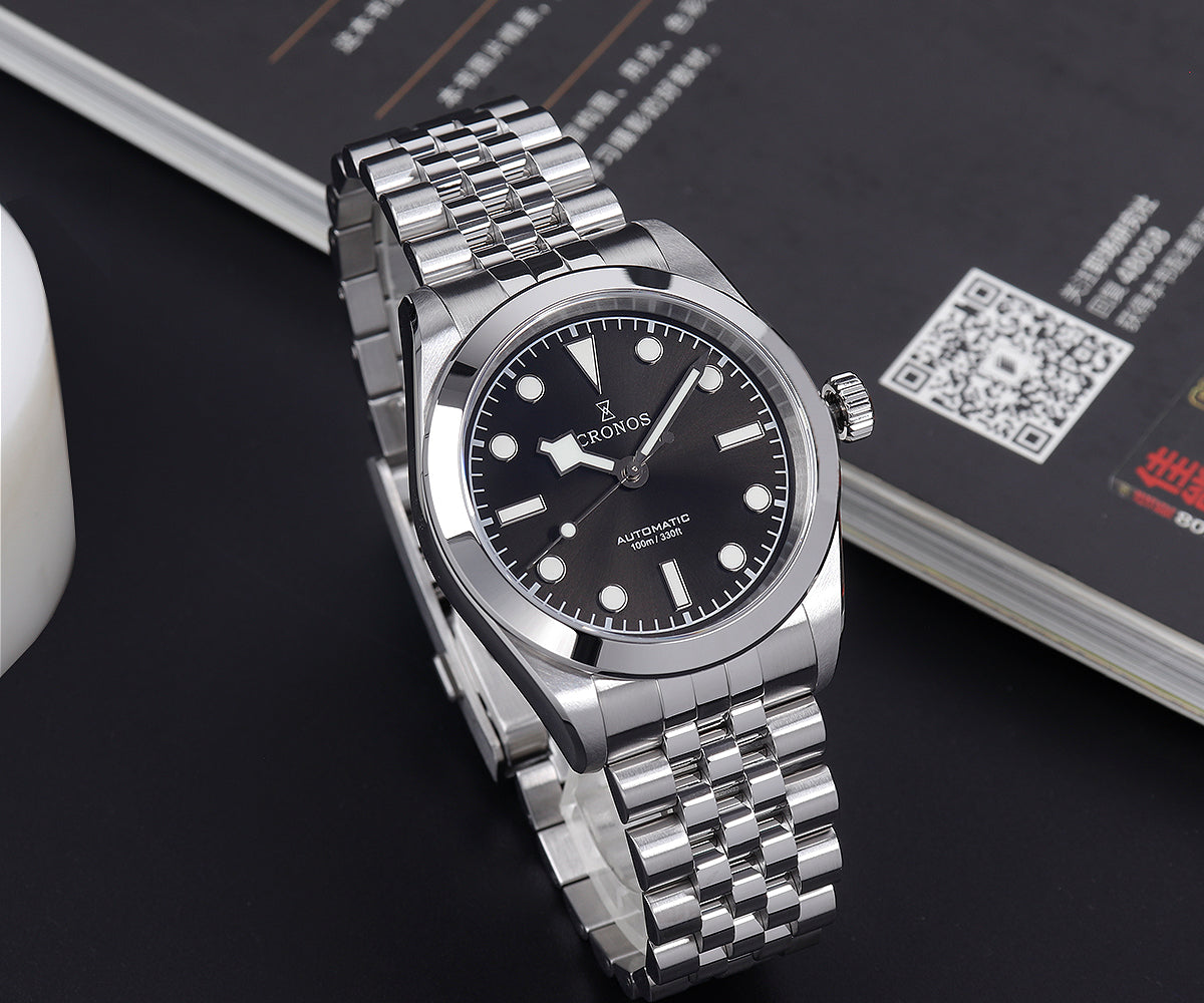 Cronos 39.5mm Snowflake Automatic PT5004 Miyota9015 Men Watch L6055 L6056