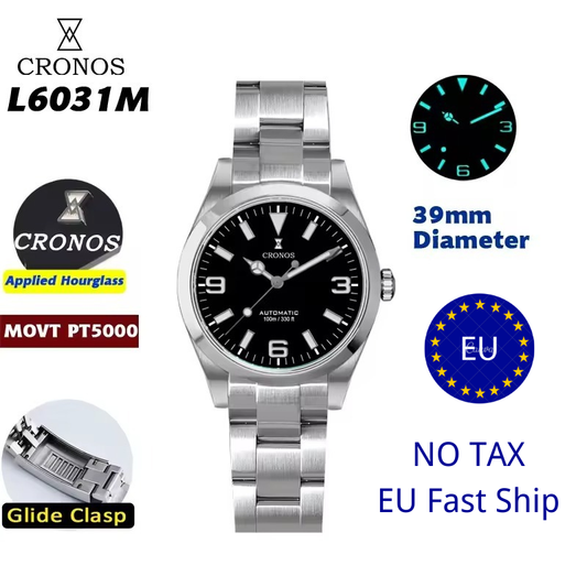 ★EU warehouse★Cronos 39mm Explore PT5000 Dive Watch L6031