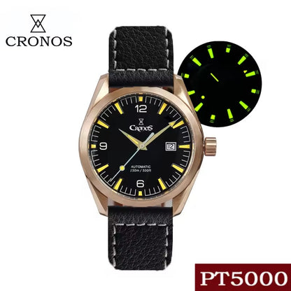 Cronos Men Bronze CuSn8 Automatic PT5000 Watch L6003