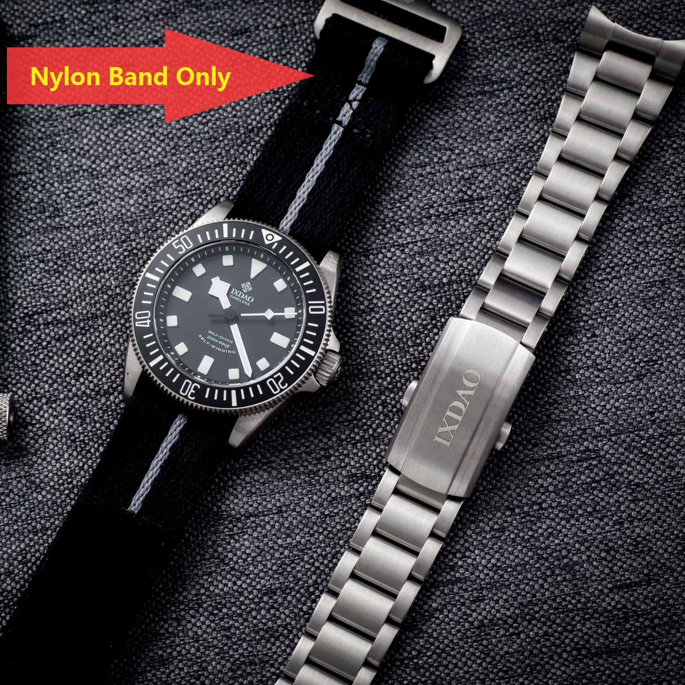 IXDAO 21mm Nylon Watchband with Titanium Bukcle
