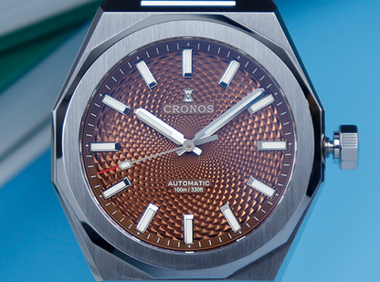 Cronos 2025 Rhombus / Perlage Dial Limited 39mm See-through Caseback L6028 V3