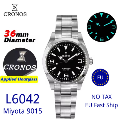 ★EU warehouse★Cronos 36mm Explore Miyota 90S5 Automatic Watch L6042