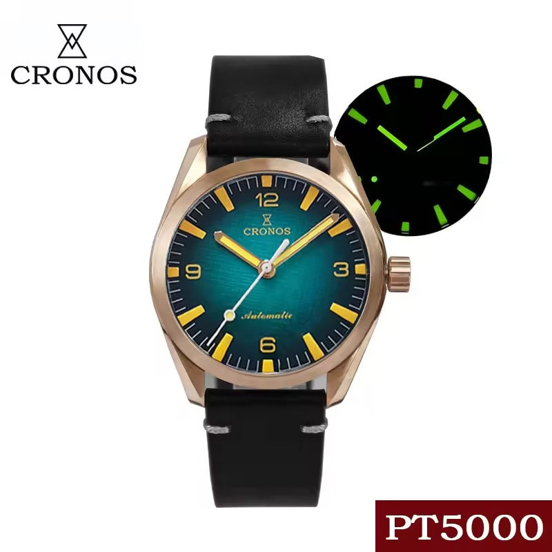 Cronos Men Bronze CuSn8 Automatic PT5000 Watch L6003