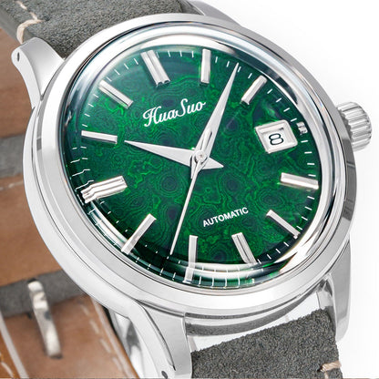 HUASUO 39mm NH35 Men's Handmade Lacquer Dial Watches