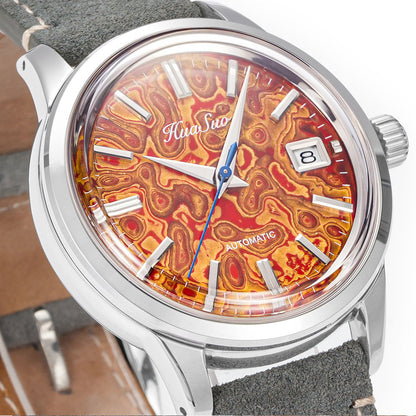 HUASUO 39mm NH35 Men's Handmade Lacquer Dial Watches
