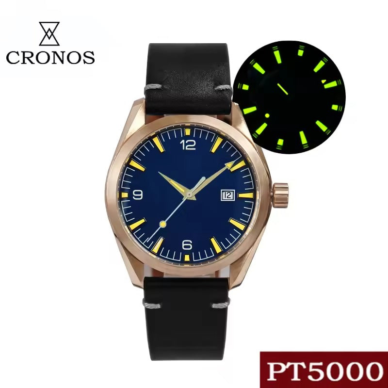 Cronos Men Bronze CuSn8 Automatic PT5000 Watch L6003
