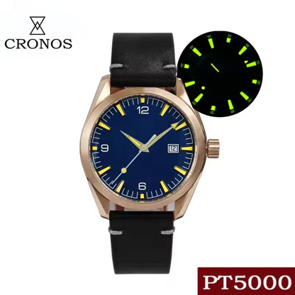 Cronos Men Bronze CuSn8 Automatic PT5000 Watch L6003