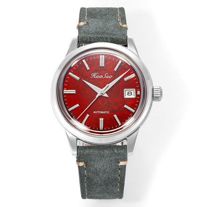 HUASUO 39mm NH35 Men's Handmade Lacquer Dial Watches
