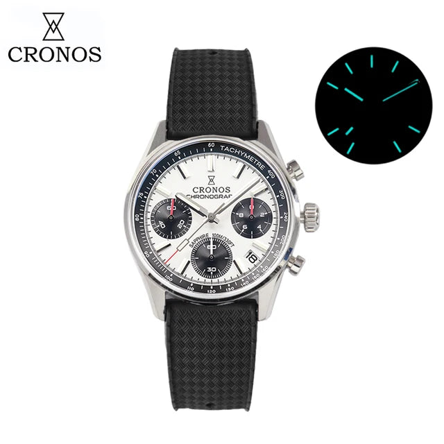 ★Xmas Sale★Cronos 38.5mm Chronograph Quartz Men Watch L6035