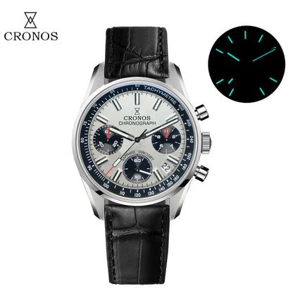 ★Xmas Sale★Cronos 38.5mm Chronograph Quartz Men Watch L6035