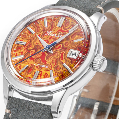 HUASUO 39mm NH35 Men's Handmade Lacquer Dial Watches