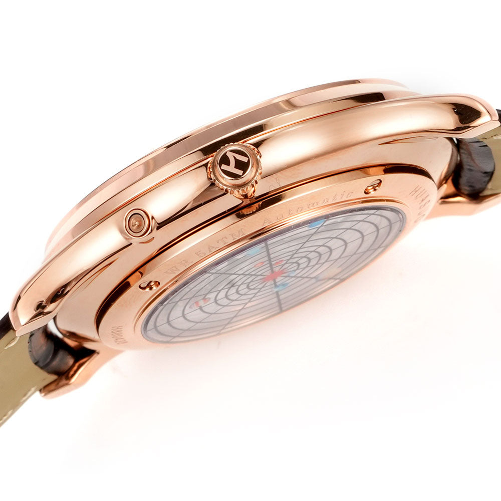 HUASUO 39mm Luxury Aventurine Moon Phase Men's Watches