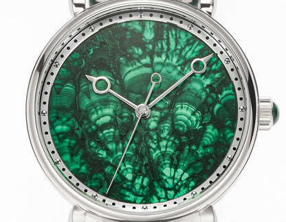 HUASUO 41mm ETA2892 Retro Jade Or Malachit Dial Mens Watches