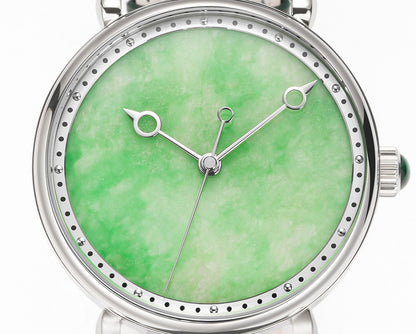 HUASUO 41mm ETA2892 Retro Jade Or Malachit Dial Mens Watches