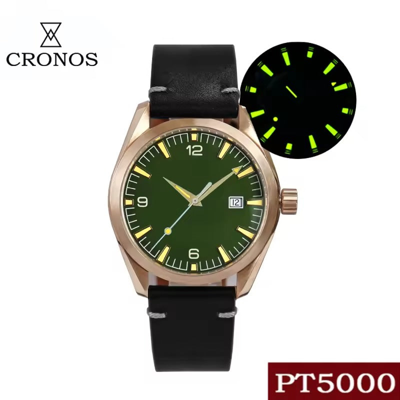 Cronos Men Bronze CuSn8 Automatic PT5000 Watch L6003