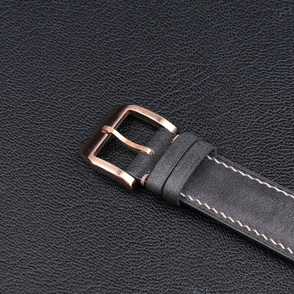 HUASUO 38mm Luxury Bronze Lacquerware Dail Pilot Watch