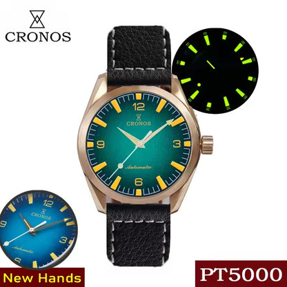 Cronos Men Bronze CuSn8 Automatic PT5000 Watch L6003
