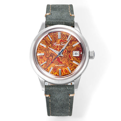 HUASUO 39mm NH35 Men's Handmade Lacquer Dial Watches