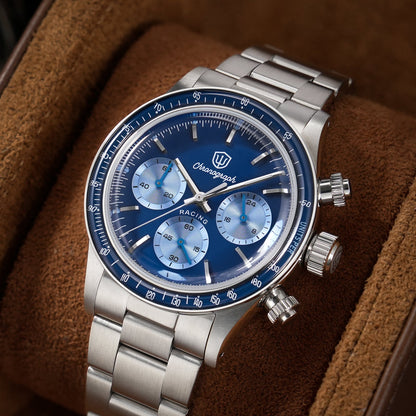 ⚡EarlyBird⚡Watchdives WD6263 Vintage Racing Chronograph Watch