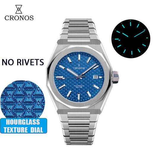 Cronos 39mm Hourglass Dial PT5000 Men Watch L6028 V2