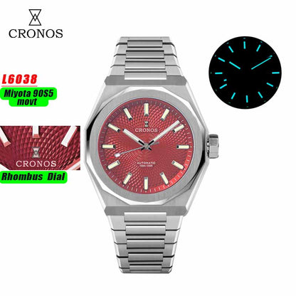 Cronos 39mm Miyota 9015/9s05  Men Watch L6038