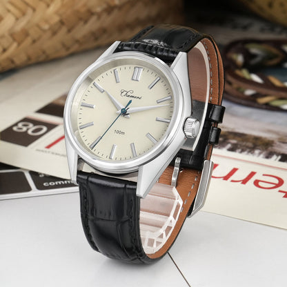 Chameri 37mm VH31 Sweep Second Quartz Watch GS04