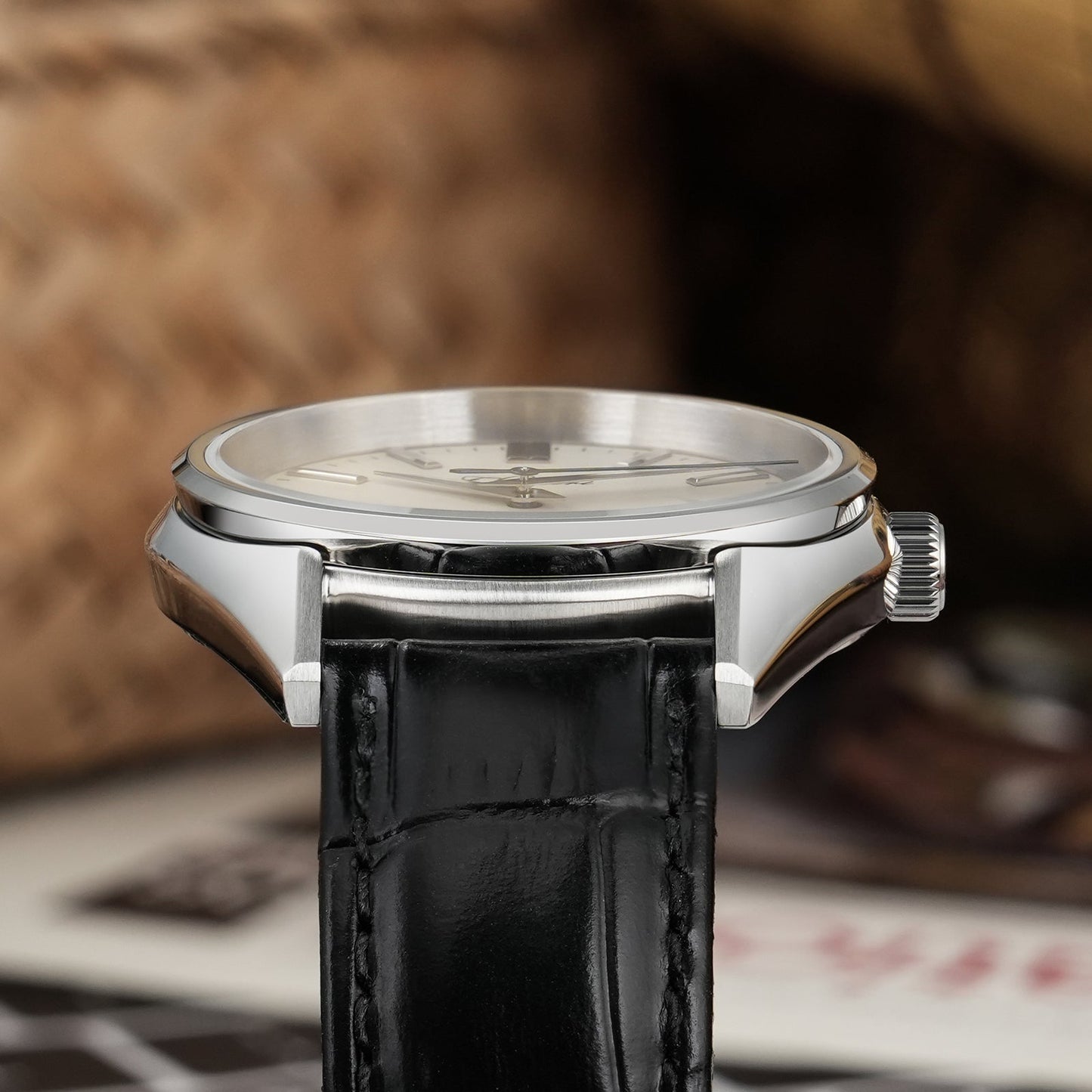 Chameri 37mm VH31 Sweep Second Quartz Watch GS04