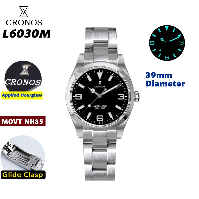 Cronos Explorer 39mm Diver (L6030)