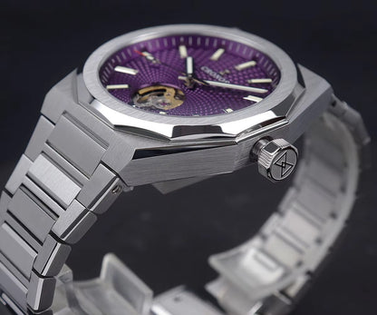 Cronos New 39mm Skeleton Dial Miyota 90S5 See-through Caseback Men Automatic Watch L6038M