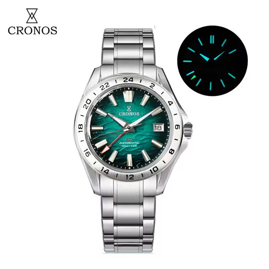 Cronos 39mm GMT NH34 Mechanical Men Watch L6029