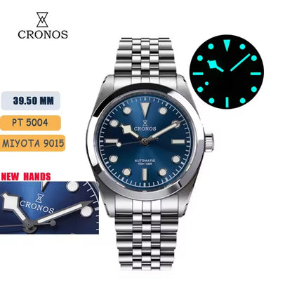 Cronos 39.5mm Snowflake Automatic PT5004 Miyota9015 Men Watch L6055 L6056