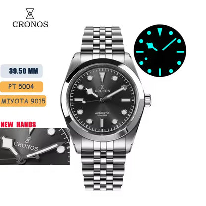 Cronos 39.5mm Snowflake Automatic PT5004 Miyota9015 Men Watch L6055 L6056