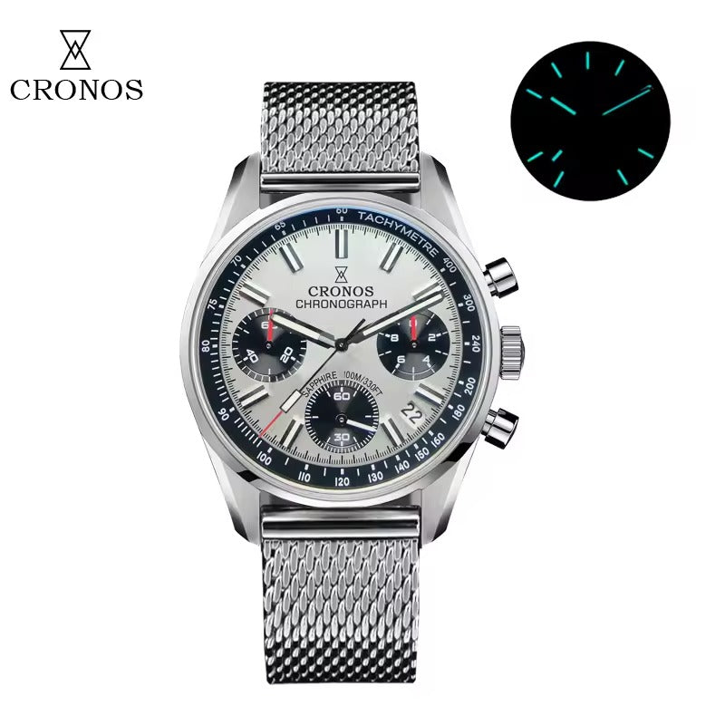 Cronos 38.5mm Chronograph Quartz Men Watch L6035
