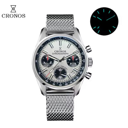 Cronos 38.5mm Chronograph Quartz Men Watch L6035