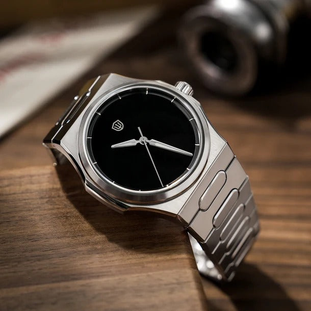 Watchdives Premier WD0016B Square-Block Faceted Dial Original Design