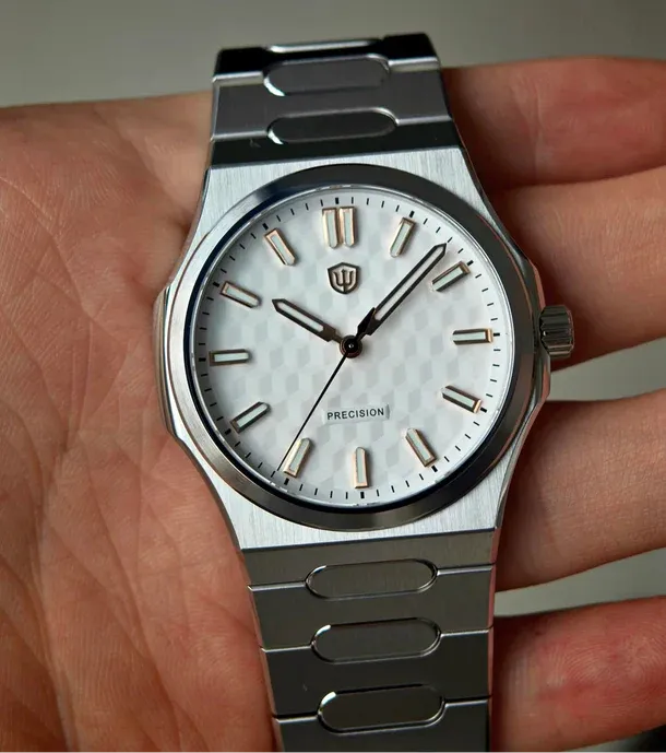 Watchdives Premier WD0016B Square-Block Faceted Dial Original Design